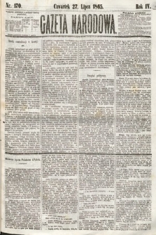 Gazeta Narodowa. 1865, nr 170