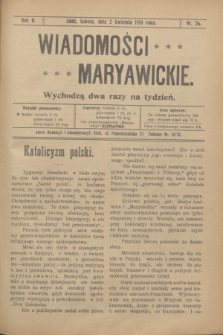 Wiadomości Maryawickie. R.2, nr 26 (2 kwietnia 1910)