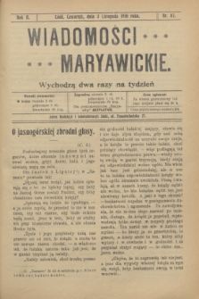 Wiadomości Maryawickie. R.2, nr 87 (3 listopada 1910)