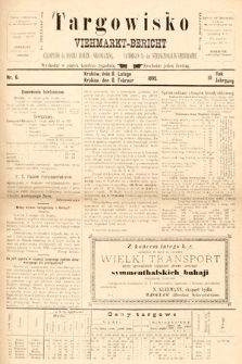 Targowisko : czasopismo dla handlu bydłem i nierogacizną = Viehmerkt-Bericht : Fachorgan für den Internationalem Viehverkehr. 1895, nr 6