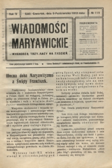 Wiadomości Maryawickie. R.4, № 119 (3 października 1912)