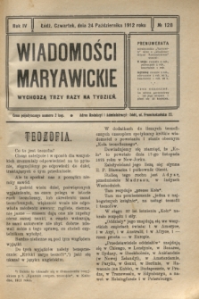 Wiadomości Maryawickie. R.4, № 128 (24 października 1912)