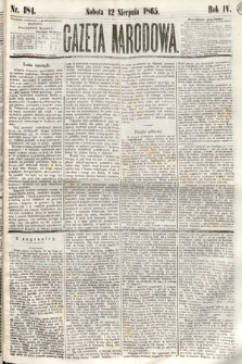 Gazeta Narodowa. 1865, nr 184