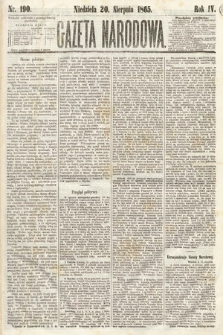 Gazeta Narodowa. 1865, nr 190