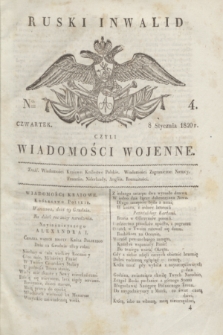 Ruski Inwalid : czyli wiadomości wojenne. 1820, № 4 (8 stycznia)