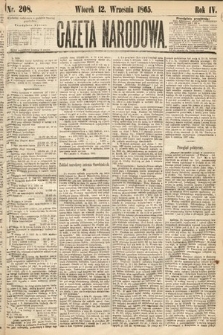 Gazeta Narodowa. 1865, nr 208