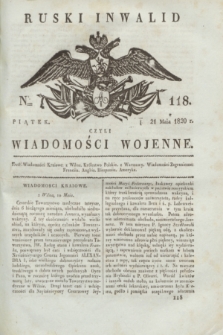 Ruski Inwalid : czyli wiadomości wojenne. 1820, № 118 (21 maja)