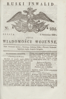 Ruski Inwalid : czyli wiadomości wojenne. 1820, № 234 (2 października)