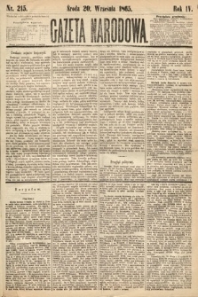 Gazeta Narodowa. 1865, nr 215