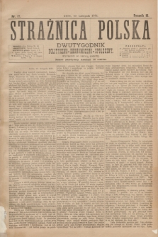 Strażnica Polska : dwutygodnik polityczno-ekonomiczno-społeczny. R.3, nr 17 (19 listopada 1881)