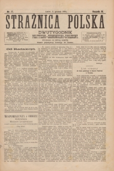 Strażnica Polska : dwutygodnik polityczno-ekonomiczno-społeczny. R.4, nr 17 (2 grudnia 1882)