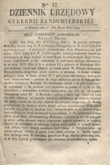 Dziennik Urzędowy Gubernii Sandomierskiej. 1841, Nro 12 (21 marca) + dod.