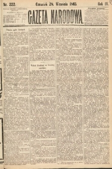 Gazeta Narodowa. 1865, nr 222
