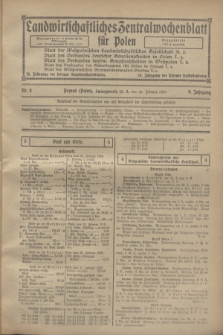 Landwirtschaftliches Zentralwochenblatt für Polen. Jg.9, Nr. 8 (24 Februar 1928)