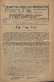 Landwirtschaftliches Zentralwochenblatt für Polen. Jg.9, Nr. 52 (28 Dezember 1928)