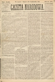 Gazeta Narodowa. 1865, nr 240