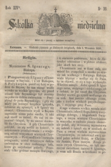 Szkółka niedzielna. R.14, nr 35 (1 września 1850)