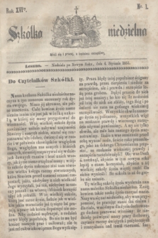 Szkółka niedzielna. R.16, nr 1 (4 stycznia 1852)