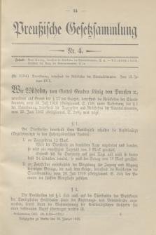 Preußische Gesetzsammlung. 1913, Nr. 4 (28 Januar)
