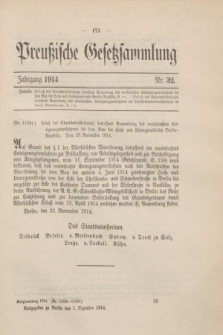 Preußische Gesetzsammlung. 1914, Nr. 32 (1 Dezember)