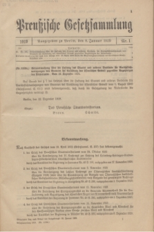Preußische Gesetzsammlung. 1929, Nr. 1 (8 Januar)