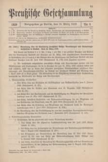 Preußische Gesetzsammlung. 1929, Nr. 4 (18 März)