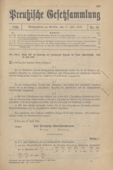 Preußische Gesetzsammlung. 1930, Nr. 23 (17 Juli)