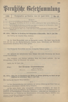 Preußische Gesetzsammlung. 1930, Nr. 25 (26 Juli)