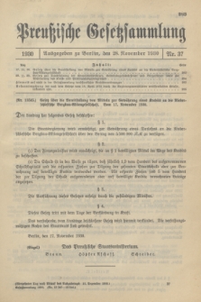 Preußische Gesetzsammlung. 1930, Nr. 37 (28 November)