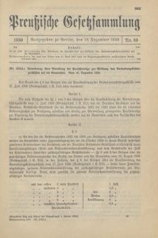 Preußische Gesetzsammlung. 1930, Nr. 40 (18 Dezember)