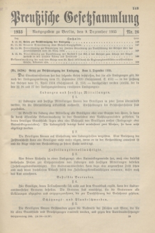 Preußische Gesetzsammlung. 1935, Nr. 26 (9 Dezember)