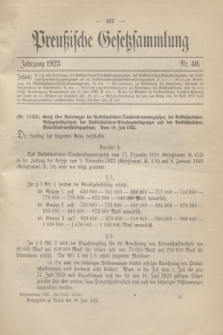 Preußische Gesetzsammlung. 1923, Nr. 40 (20 Juli)