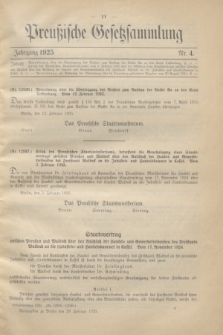 Preußische Gesetzsammlung. 1925, Nr. 4 (28 Februar)