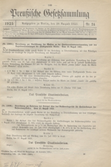 Preußische Gesetzsammlung. 1925, Nr. 24 (29 August)