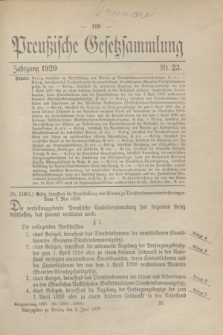 Preußische Gesetzsammlung. 1920, Nr. 23 (3 Juni)