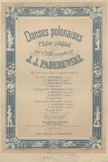 Danses polonaises : pour le piano : op. 9. Cah. 2
