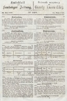 Amtsblatt zur Lemberger Zeitung = Dziennik Urzędowy do Gazety Lwowskiej. 1860, nr 118