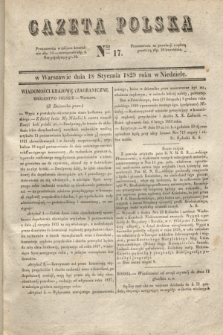 Gazeta Polska. 1829, Nro 17 (18 stycznia)