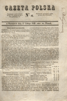 Gazeta Polska. 1829, Nro 46 (17 lutego)