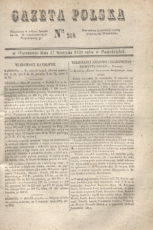Gazeta Polska. 1829, Nro 218 (17 sierpnia)
