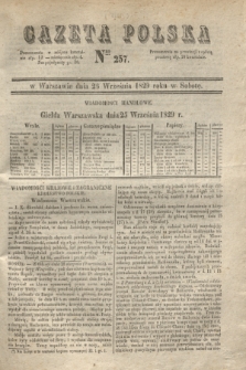 Gazeta Polska. 1829, Nro 257 (26 września)