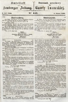 Amtsblatt zur Lemberger Zeitung = Dziennik Urzędowy do Gazety Lwowskiej. 1860, nr 151