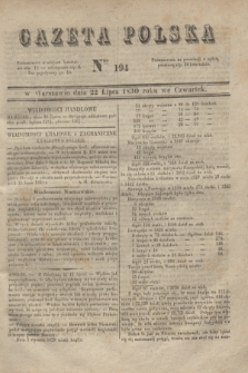 Gazeta Polska. 1830, Nro 194 (22 lipca)