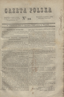 Gazeta Polska. 1830, Nro 206 (3 sierpnia)