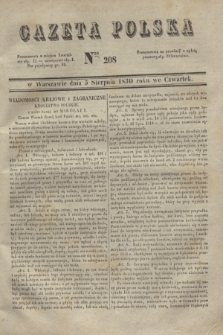 Gazeta Polska. 1830, Nro 208 (5 sierpnia)