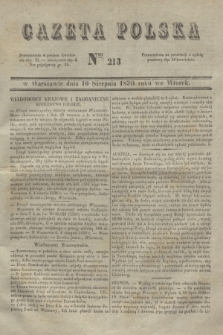 Gazeta Polska. 1830, Nro 213 (10 sierpnia)