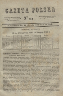 Gazeta Polska. 1830, Nro 214 (11 sierpnia)