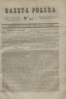 Gazeta Polska. 1830, Nro 215 (12 sierpnia)