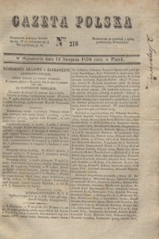 Gazeta Polska. 1830, Nro 216 (13 sierpnia)