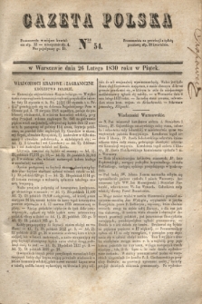 Gazeta Polska. 1830, Nro 54 (26 lutego)